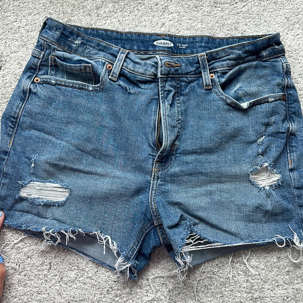 Old navy distressed jean shorts, size 12
